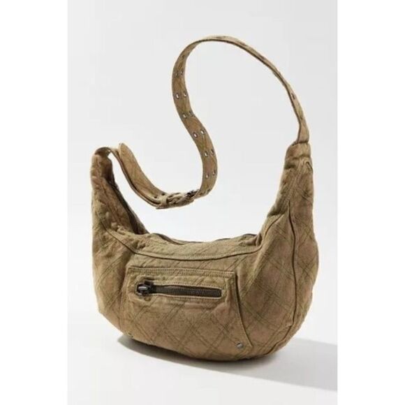New Urban Outfitters Uo Darci Washed Denim Shoulder Bag - Picture 1 of 6